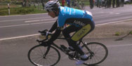 Auch auf dem Rennrad schnittig. Professor Christopher Frey unterwegs